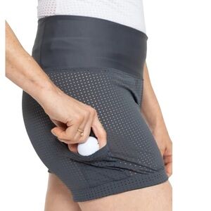 Kinona White Breathable Mesh Golf Tennis Leg Gripper Shorts Sz S Gray